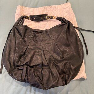 CC SKYE "The Love 82" Hobo Handbag Black Leather